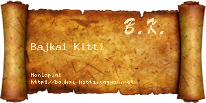 Bajkai Kitti névjegykártya