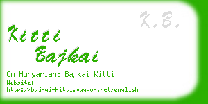 kitti bajkai business card